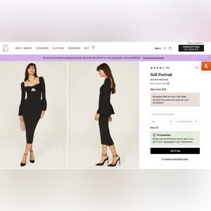 ISO Self Portrait Bow Bust Midi Dress